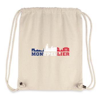 Montpellier City Skyline France Landmark Map - Stanley/Stella Recycled Gym Bag - natural - Front