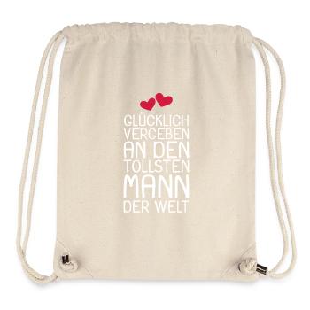 Glücklich vergeben - Stanley/Stella recycelter Gym Bag - Naturweiß - Vorne