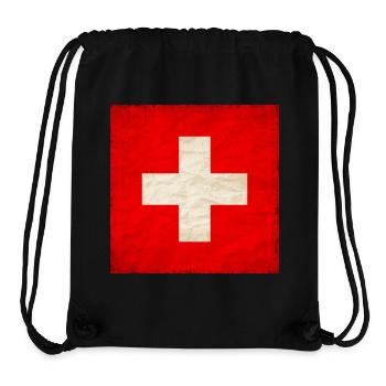 Suisse Helvetia - Sac à cordon recyclé Stanley/Stella - noir - Devant