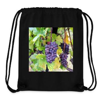 Wein Weintrauben Weinrebe Weinlese Weinfest Poster - Stanley/Stella recycelter Gym Bag - Schwarz - Vorne