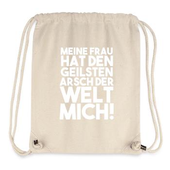 Meine Freu Hat Den Geilsten Arsch Der Welt Mich! - Stanley/Stella recycelter Gym Bag - Naturweiß - Vorne
