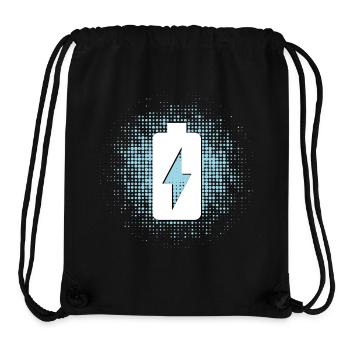 Batterie-Symbol mit Punktehintergrund - Stanley/Stella recycelter Gym Bag - Schwarz - Vorne