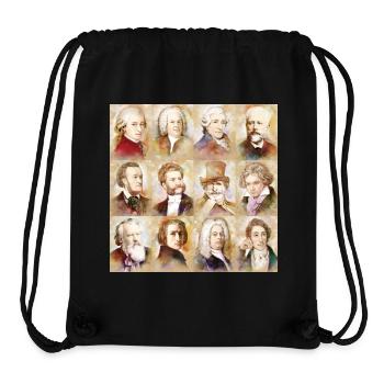 12 composers: Mozart, Bach, Beethoven and more - Stanley/Stella Recycled Gym Bag - black - Front