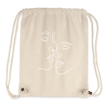 Faces in love - Stanley/Stella Recycled Gym Bag - natural - Front