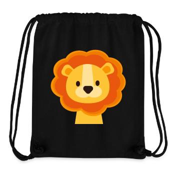 Bébé Lion - Sac à cordon recyclé Stanley/Stella - noir - Devant
