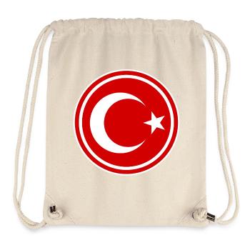 Turkey flag round - Stanley/Stella Recycled Gym Bag - natural - Front