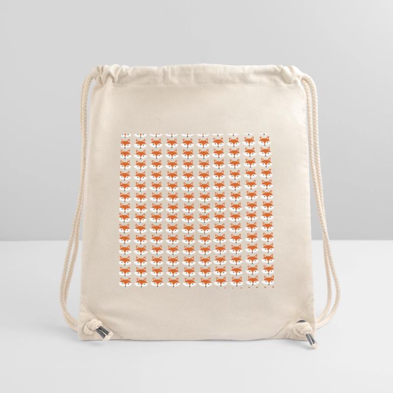 Fox head pattern, children's pattern Stanley/Stella Recycled Gym Bag
