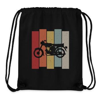Rétro Simson hirondelle S51 DDR Ossi Mobylette Cadeau - Sac à cordon recyclé Stanley/Stella - noir - Devant