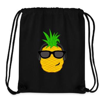 Cool ananas vacances sur les îles des Caraïbes - Sac à cordon recyclé Stanley/Stella - noir - Devant