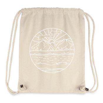 Mountains symbol - Stanley/Stella Recycled Gym Bag - natural - Front
