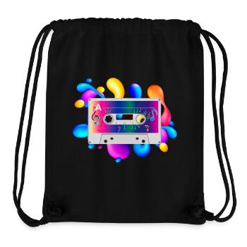 Cassette - Sac à cordon recyclé Stanley/Stella - noir - Devant