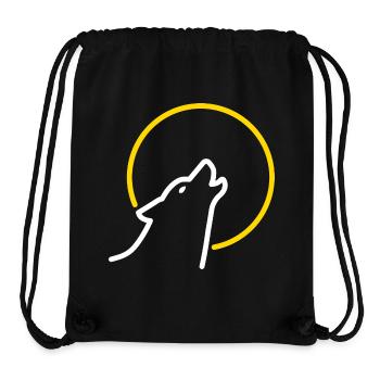 Wolf at full moon - Stanley/Stella Recycled Gym Bag - black - Front