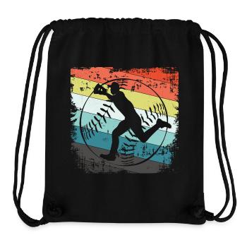 Baseball Baseballspieler - Stanley/Stella recycelter Gym Bag - Schwarz - Vorne