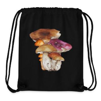Aquarell Waldpilze Kolonie - Stanley/Stella recycelter Gym Bag - Schwarz - Vorne
