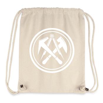 Traditionelles Rundes Dachdecker Zunftwappen - Stanley/Stella recycelter Gym Bag - Naturweiß - Vorne