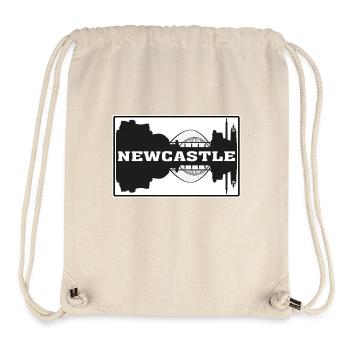 Newcastle England Travel Souvenir Skyline Silhouet - Stanley/Stella Recycled Gym Bag - natural - Front