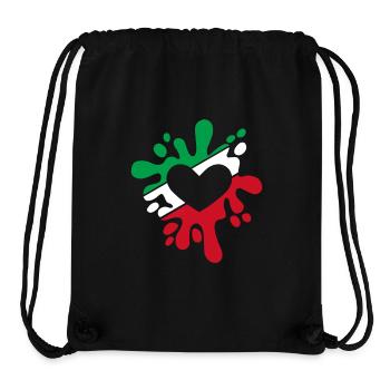 Iran symbole drapeau tache de couleurs cadeau - Sac à cordon recyclé Stanley/Stella - noir - Devant