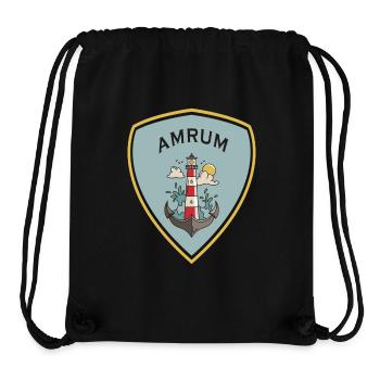 Amrum Lighthouse Coat of Arms - Stanley/Stella Recycled Gym Bag - black - Front