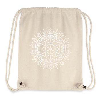 Spirituelle Lebensblume weiß used look - Stanley/Stella recycelter Gym Bag - Naturweiß - Vorne