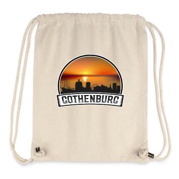 Göteborg Suède Skyline Vintage Sunset Voyage Donc - Sac à cordon recyclé Stanley/Stella - blanc naturel - Devant