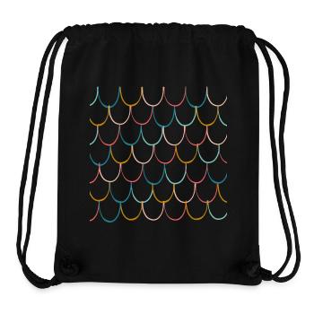 Bunte Fischschuppen Muster - Stanley/Stella recycelter Gym Bag - Schwarz - Vorne