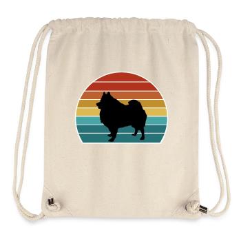 Spitz allemand Dog Silhouette Vintage Sunset pour chien - Sac à cordon recyclé Stanley/Stella - blanc naturel - Devant