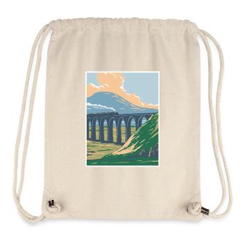 Yorkshire Dales National Park WPA Poster Art Deco - Stanley/Stella Recycled Gym Bag - natural - Front