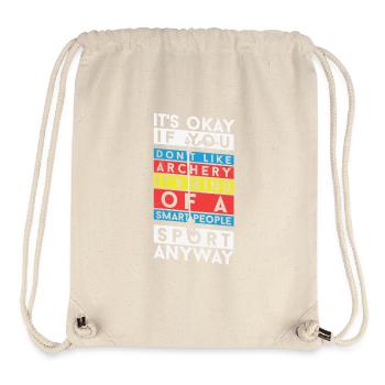 Le tir à l’arc est une sorte de sport intelligent - Sac à cordon recyclé Stanley/Stella - blanc naturel - Devant