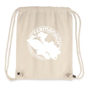 Fermanagh Ireland Map | County Outline Stamp - Stanley/Stella Recycled Gym Bag - natural - Front