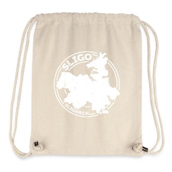 Sligo Ireland Map | County Outline Stamp - Stanley/Stella Recycled Gym Bag - natural - Front