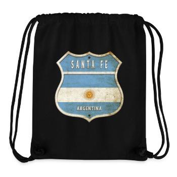 Santa Fe Argentine Armoiries Drapeaux Design - Sac à cordon recyclé Stanley/Stella - noir - Devant
