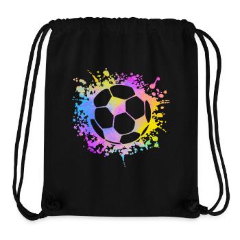 Paint Splashes Soccer Lover Graphisme Football - Sac à cordon recyclé Stanley/Stella - noir - Devant