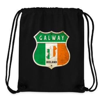 Galway Ireland Coat of Arms Flags Design - Stanley/Stella Recycled Gym Bag - black - Front