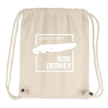 Norderney | Island silhouette stamp design - Stanley/Stella Recycled Gym Bag - natural - Front