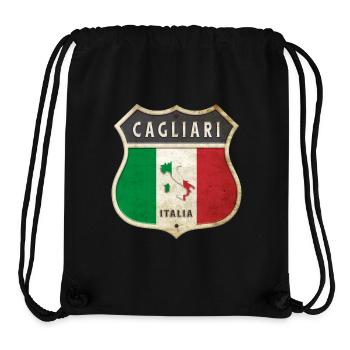 Cagliari Italien Wappen Flaggen Design - Stanley/Stella recycelter Gym Bag - Schwarz - Vorne