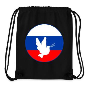 Colombe du drapeau russe - Sac à cordon recyclé Stanley/Stella - noir - Devant