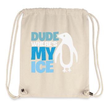 Pingouin Réchauffement climatique Changement climatique - Sac à cordon recyclé Stanley/Stella - blanc naturel - Devant