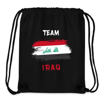 Team Iraq flag design - Stanley/Stella Recycled Gym Bag - black - Front