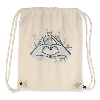 Mouvement pour la paix du cœur Amour Paix Liberté - Sac à cordon recyclé Stanley/Stella - blanc naturel - Devant