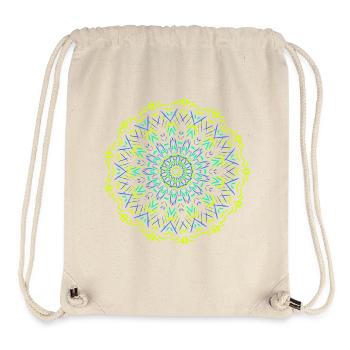 Leuchtendes Mandala Neon Design - Stanley/Stella recycelter Gym Bag - Naturweiß - Vorne
