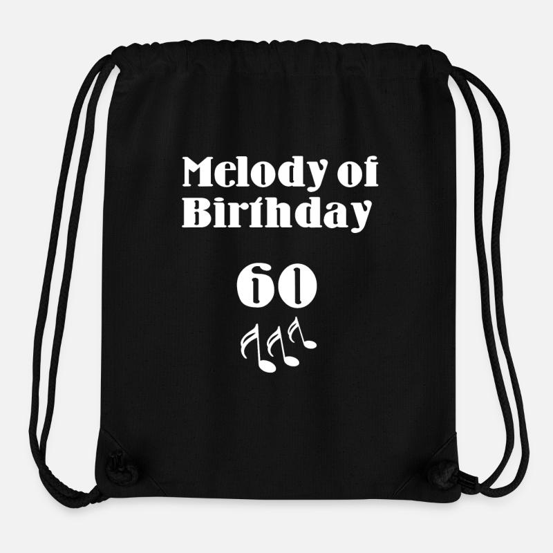 60, unisex, meldoy of birthday - Stanley/Stella recycelter Gym Bag - Schwarz
