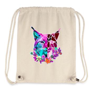 Lynx Cat Summer Colors - Stanley/Stella Recycled Gym Bag - natural - Front