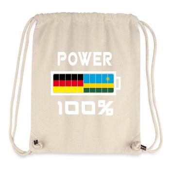 Deutschland und Ruanda Power 100% - Stanley/Stella recycelter Gym Bag - Naturweiß - Vorne