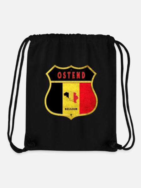 Ostend Belgium Coat of Arms Flags Design - Stanley/Stella Recycled Gym Bag - black