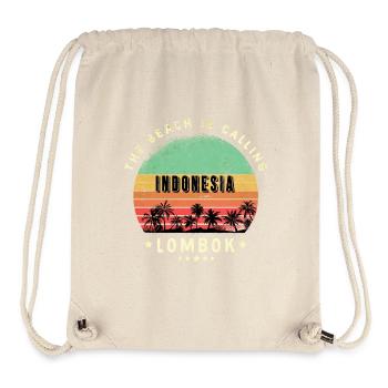 Lombok Indonesien Strand Design - Stanley/Stella recycelter Gym Bag - Naturweiß - Vorne