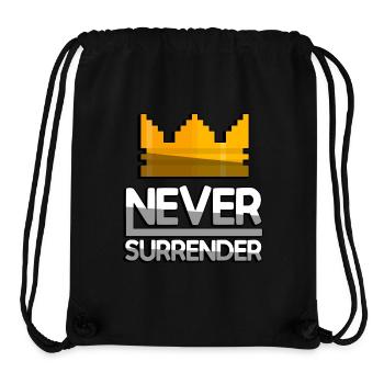 NEVER SURRENDER (Weiß) + King Crown - Gaming - Stanley/Stella recycelter Gym Bag - Schwarz - Vorne
