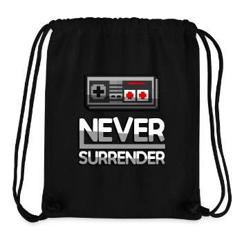 NEVER SURRENDER (Weiß) + NES Controller - Gaming - Stanley/Stella recycelter Gym Bag - Schwarz - Vorne