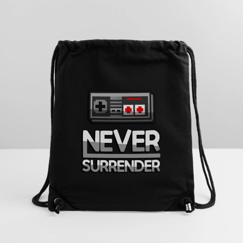 NEVER SURRENDER (White) + NES Controller - Gaming Stanley/Stella Recycled Gym Bag