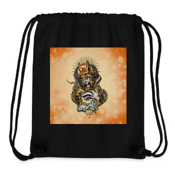 Masque Anubis avec l’œil qui voit tout - Sac à cordon recyclé Stanley/Stella - noir - Devant