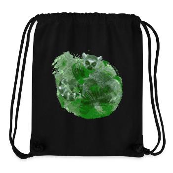 außergewöhnliche Tieroutfits, Katta Palmblätter - Stanley/Stella recycelter Gym Bag - Schwarz - Vorne